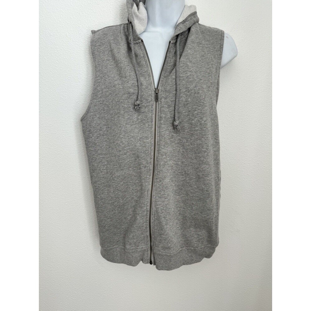 Treasure & Bond Vest Jacket Hoodie Women's Size S Heathered Gray Sleeveless